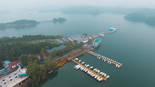 绵阳仙海湖风景区航拍素材视频