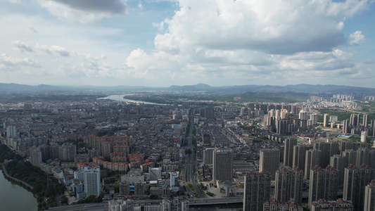江西赣州城市建设航拍视频