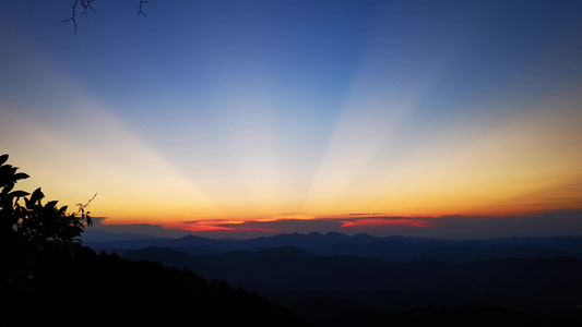 落日余晖夕阳西下视频