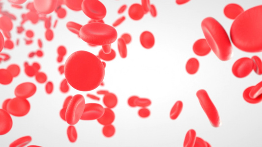 微观红细胞三维无缝循环动画视频