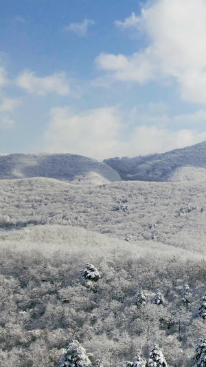 东北冬季雪山风光国家地质公园15秒视频