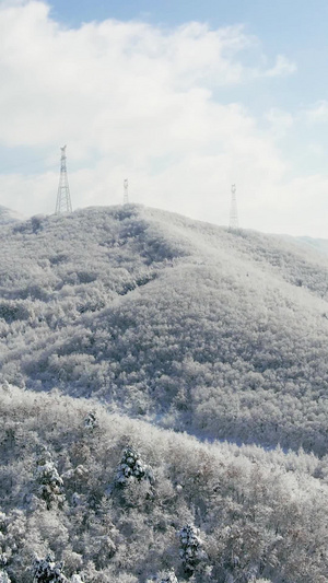 东北冬季雪山风光本溪市15秒视频