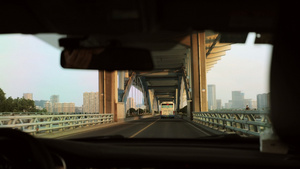 2个主视角行驶穿过杭州复兴大桥64秒视频