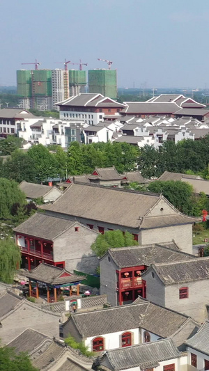 山东潍坊杨家埠景区风光古建筑32秒视频