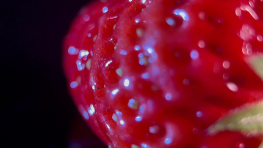 微距拍摄水果草莓视频