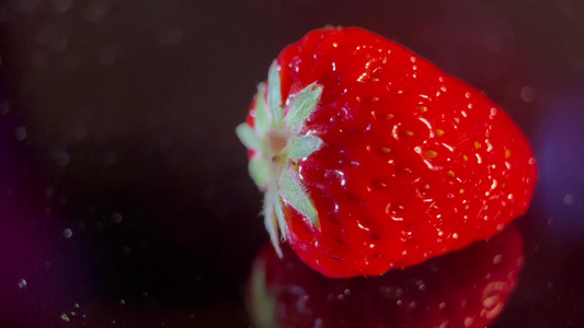 微距拍摄水果草莓视频