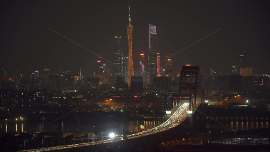 深圳城市灯光夜景延时视频