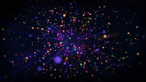 动感经典光效放射彩色点粒子背景视频11秒视频