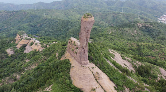 河北承德磬锤峰航拍4K视频视频