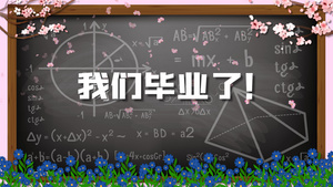 简洁学生毕业季大图文字毕业相册视频模板50秒视频