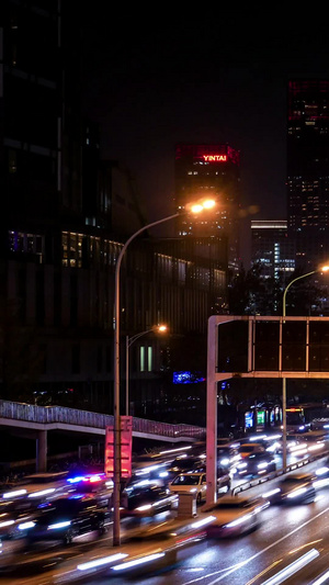 北京双井桥夜景延时15秒视频