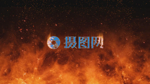 火焰燃烧标志AE模板9秒视频