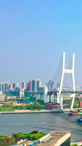 上海南浦大桥城市交通黄浦江视频