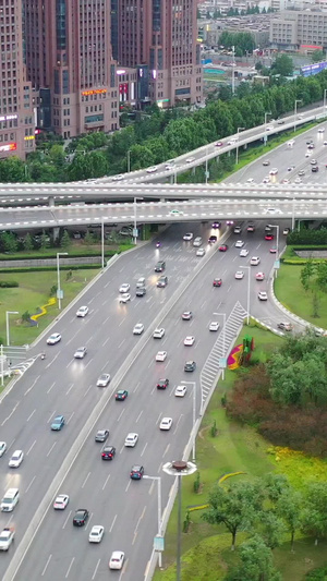 河南郑州城市交通航拍视频郑州航拍32秒视频