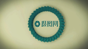 三维立体多米诺logo展示片头会声会影X10模板15秒视频
