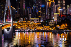 重庆洪崖洞夜景渝中区凔百路夜景渝中半岛夜景8k13秒视频