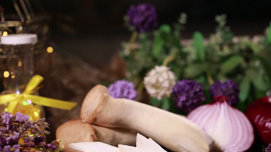 杏鲍菇蘑菇鸡腿菇 视频