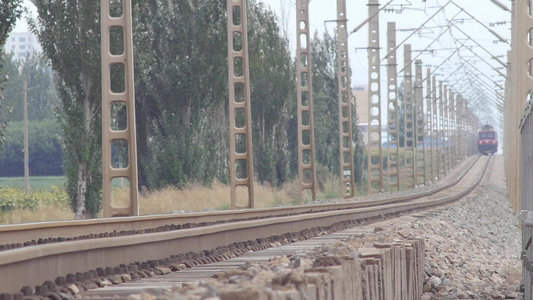 兰州白银货运火车在甘肃酒泉武威大国重器和谐号货运列车交通运输视频