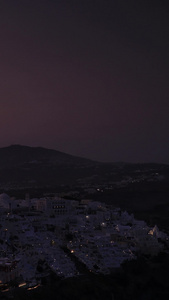 欧洲希腊旅游度假胜地圣托里尼海岛日出延时视频费拉小镇视频