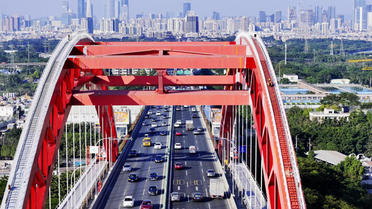 广州新光大桥航拍视频