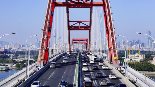 广州新光大桥航拍视频
