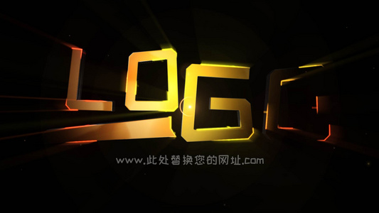 3D标志翻转LOGO片头动画AE模板视频