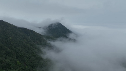 云海山顶大雾航拍合集视频