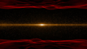 4K金色粒子红绸飘动15秒视频