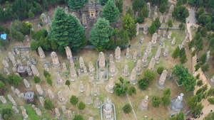 登封市少林寺塔林4K航拍158秒视频