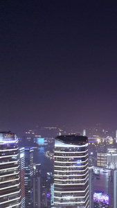  上海东方明珠夜景航拍高架桥视频