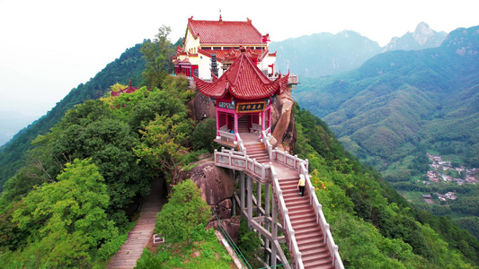 九华山东崖禅寺航拍合集视频