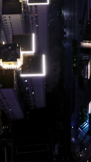 上海北外滩夜景航拍上海夜景8秒视频