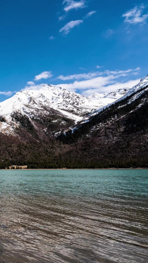 西藏八宿然乌湖延时自然风光12秒视频