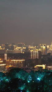 航拍武汉城市地标建筑黄鹤楼古建筑群夜景灯光秀素材绚丽灯光视频