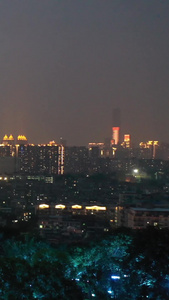 航拍武汉城市地标建筑黄鹤楼古建筑群夜景灯光秀素材城市素材视频