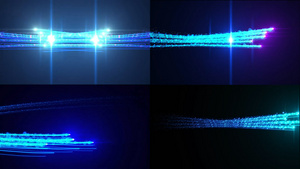 蓝色科技粒子线条转场透明通道10秒视频