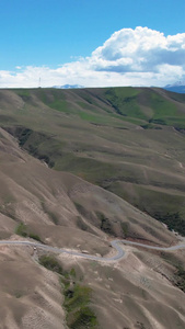 航拍5A喀拉峻阔克苏大峡谷景观区峡谷盘山公路视频旅游景区视频