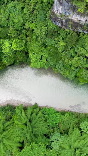 航拍贵州黔东南清澈河流水资源特写87秒视频