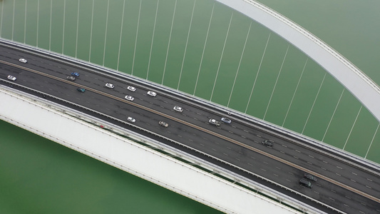 航拍中国广西邕江南宁大桥跨江通道风光视频