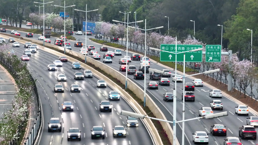 4K高速路堵车视频