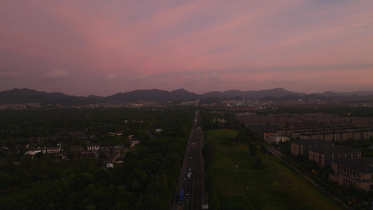 黑夜来临前的晚霞视频