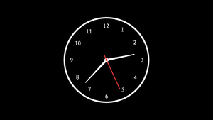 时钟转动动画24小时一圈72秒视频