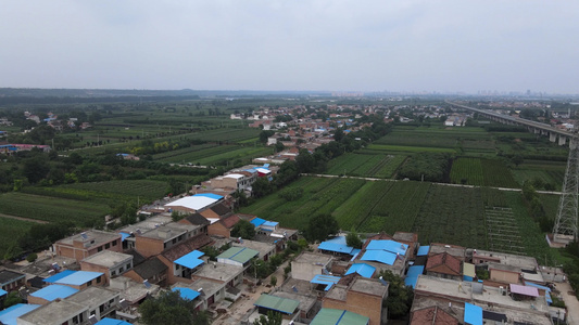 航拍乡村风景4K视频视频