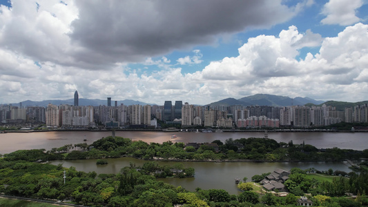 浙江温州江心屿4A景区航拍 视频