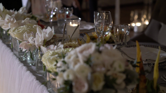 带有花花的婚礼婚宴装饰视频