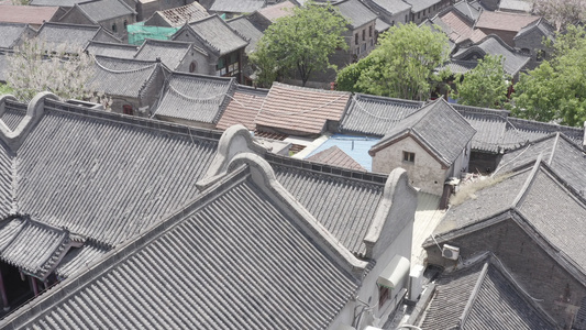 淄博城市景点古建筑视频