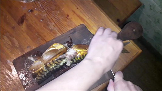 在家捕热熏海鱼视频