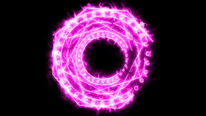 六角火力压倒了强大的紫红色魔法火焰圆圈10秒视频