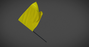 赛车旗黄旗带阿尔法蒙面环动动画10秒视频