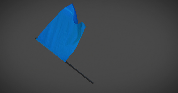 赛车旗带阿尔法蒙面的蓝旗滚动动动画视频